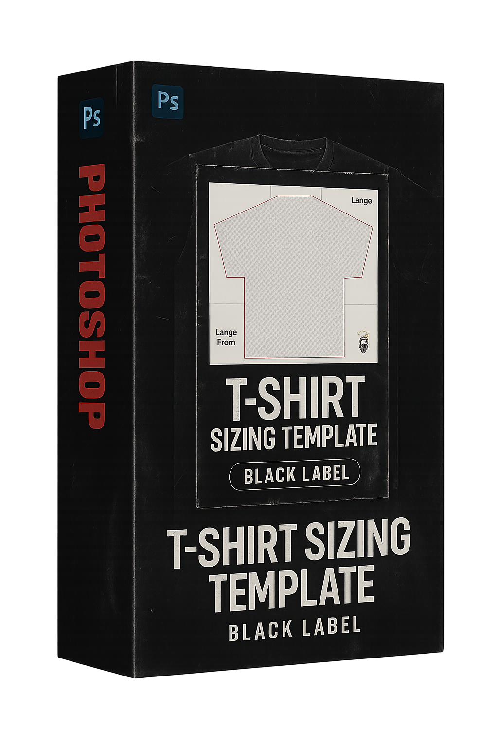 Printable Sizing Template Bundle (Small–5X) — Photoshop Only | DTF & Sublimation Shirt Layout Templates