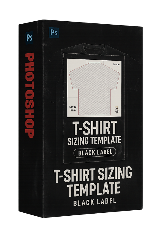 Printable Sizing Template Bundle (Small–5X) — Photoshop Only | DTF & Sublimation Shirt Layout Templates